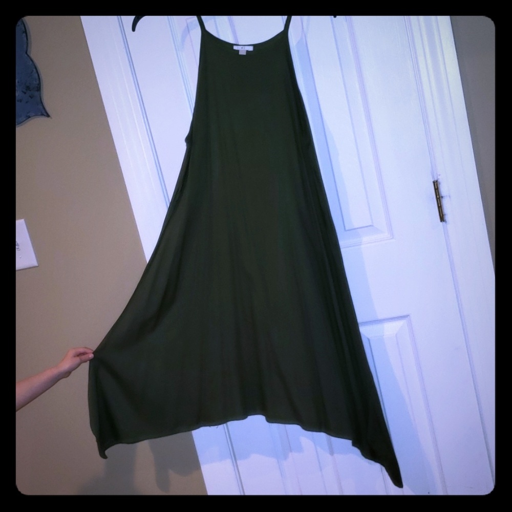 Green flowly dress